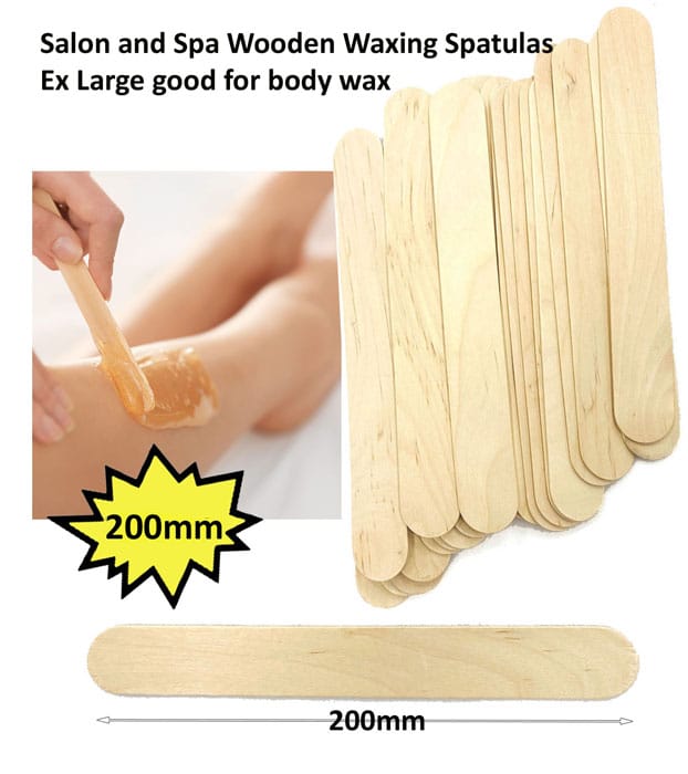 1537 20cm Wooden Waxing Spatulas Ex Large 100pc Always Nail & Beauty